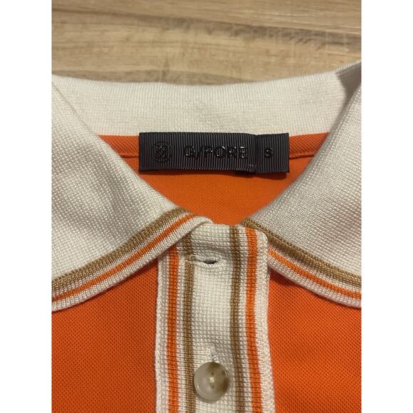 G/FORE Polo Shirt Small Womens Performance Golf Orange Knit Collar 1/4th Button - Picture 8 of 8